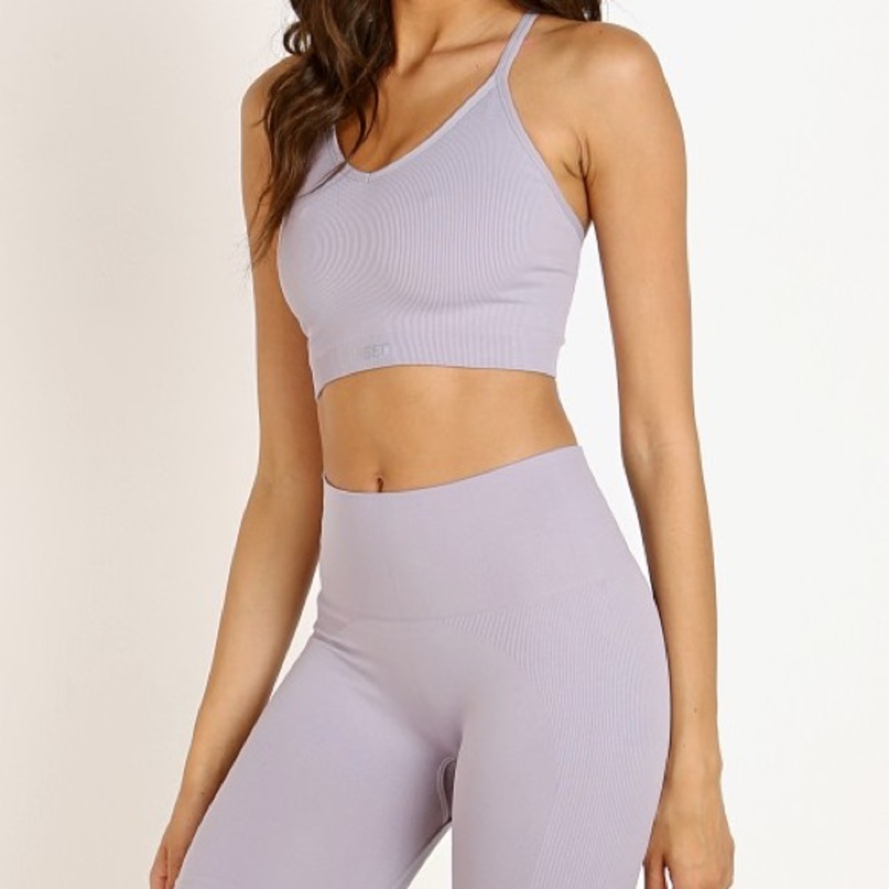 Set Active Ribbed V Bra - light lavender - Jewel